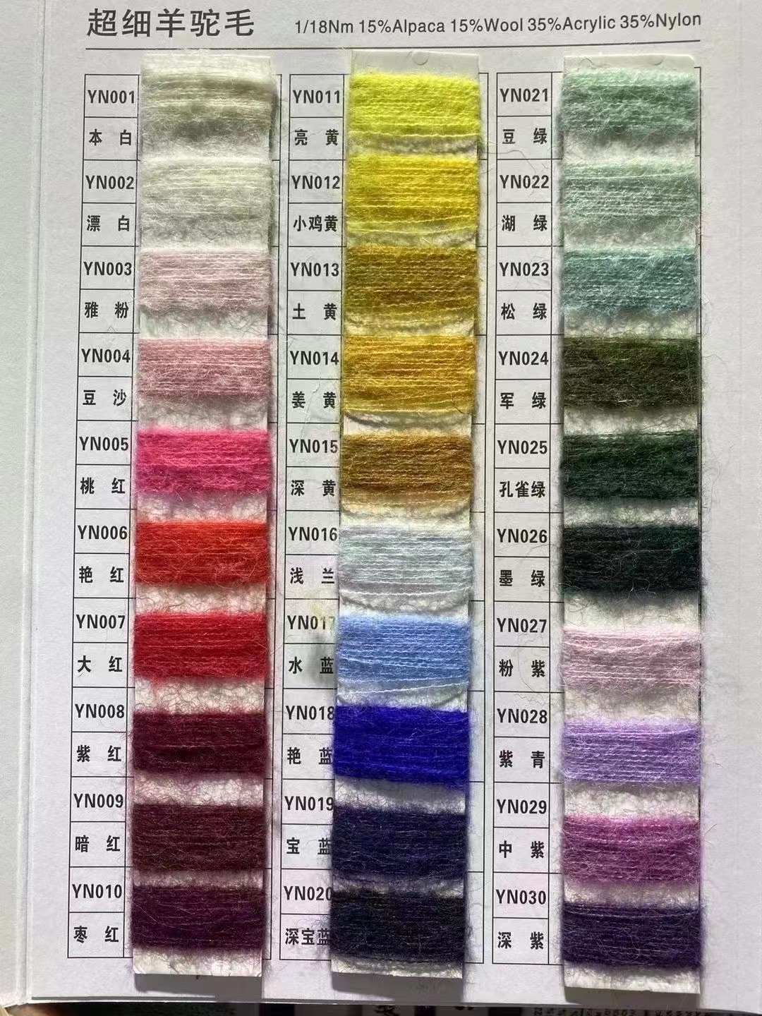 118nm ultra-fine alpaca hair