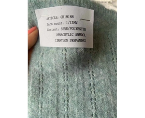 1/13NM 55%R/Polyester 25%Acrylic 5%Wool 12%Nylon 3%Spandex